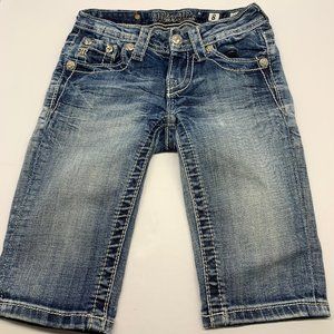 Miss Me Girls Denim Bermuda Shorts Size 8